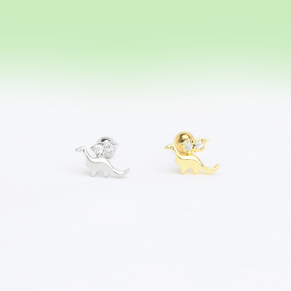 Cute Little Pterosaur Stud - Stainless Steel - Upper Lobe, Helix - Oumo Jewelry