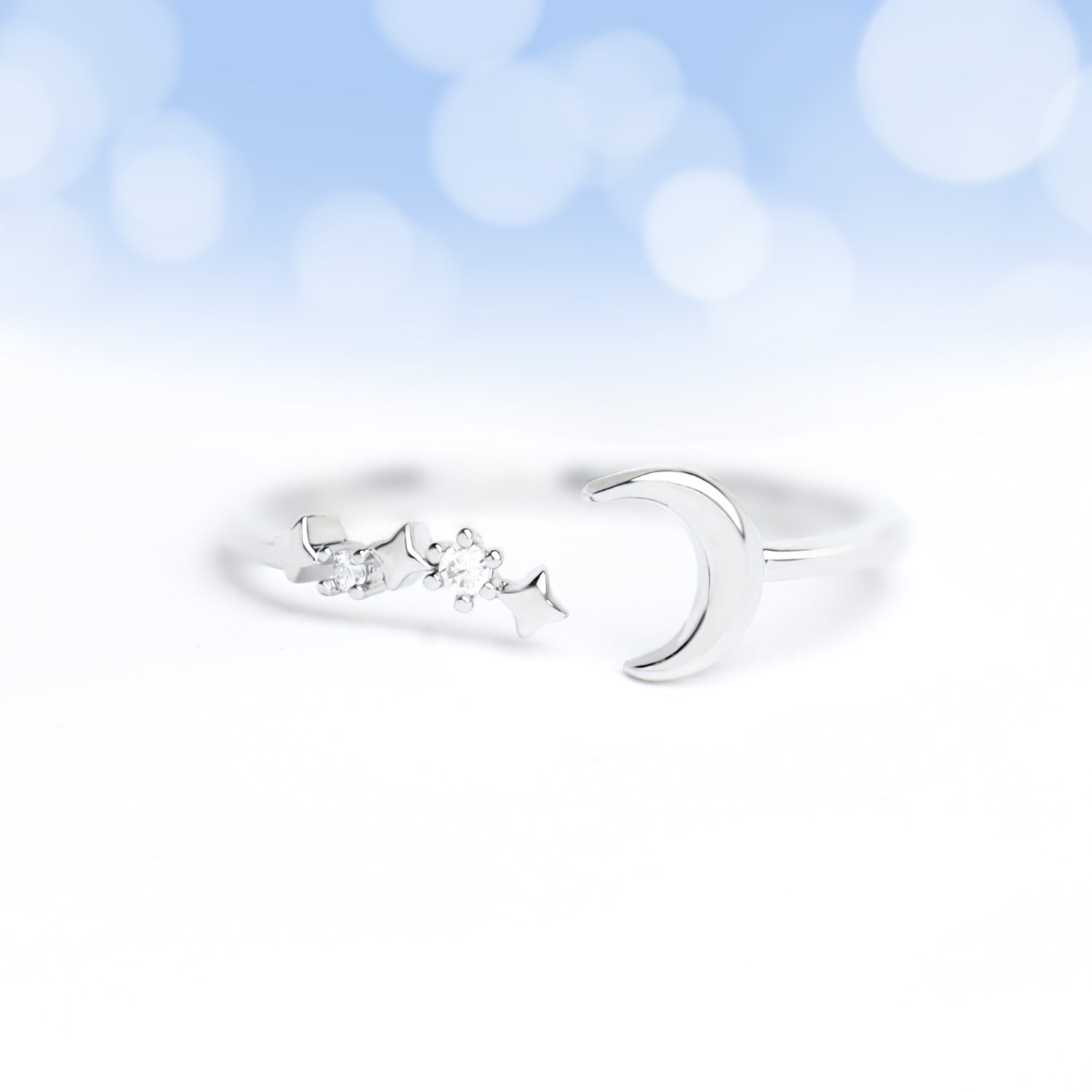 Moon &amp; Star Ring - OhmoJewelry