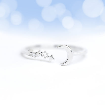 Moon &amp; Star Ring - OhmoJewelry