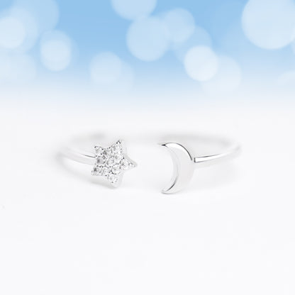 Star Moon Ring - OhmoJewelry