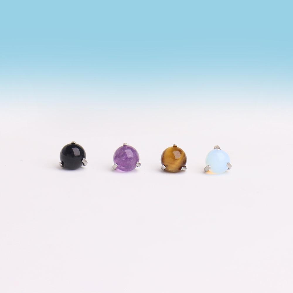 Stone Stud - OhmoJewelry