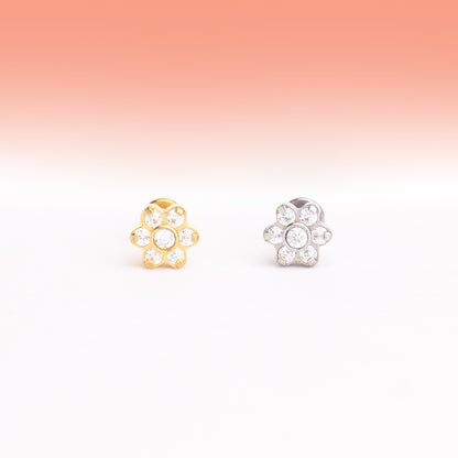 Gem Flower Stud - OhmoJewelry