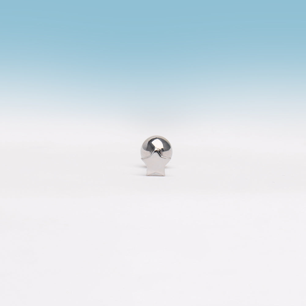 Simple Little Star Stud - Stainless Steel - Upper Lobe, Helix, Flat - Oumo Jewelry