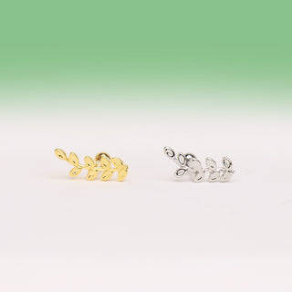 Branch Leaf Stud - OhmoJewelry