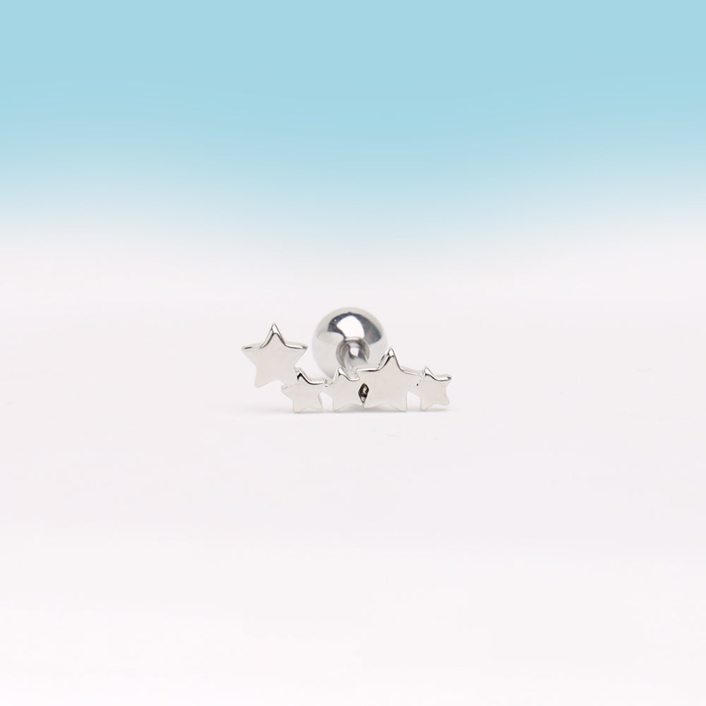 Super Star Stud - Stainless Steel - Upper Lobe, Helix, Flat - Oumo Jewelry