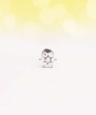Titanium Flower Flatback Stud - OumoJewelry