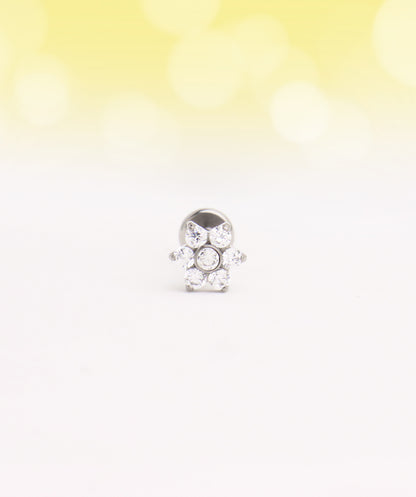 Titanium Flower Stud