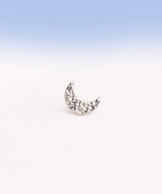 Titanium Moon Flatback Stud - OumoJewelry