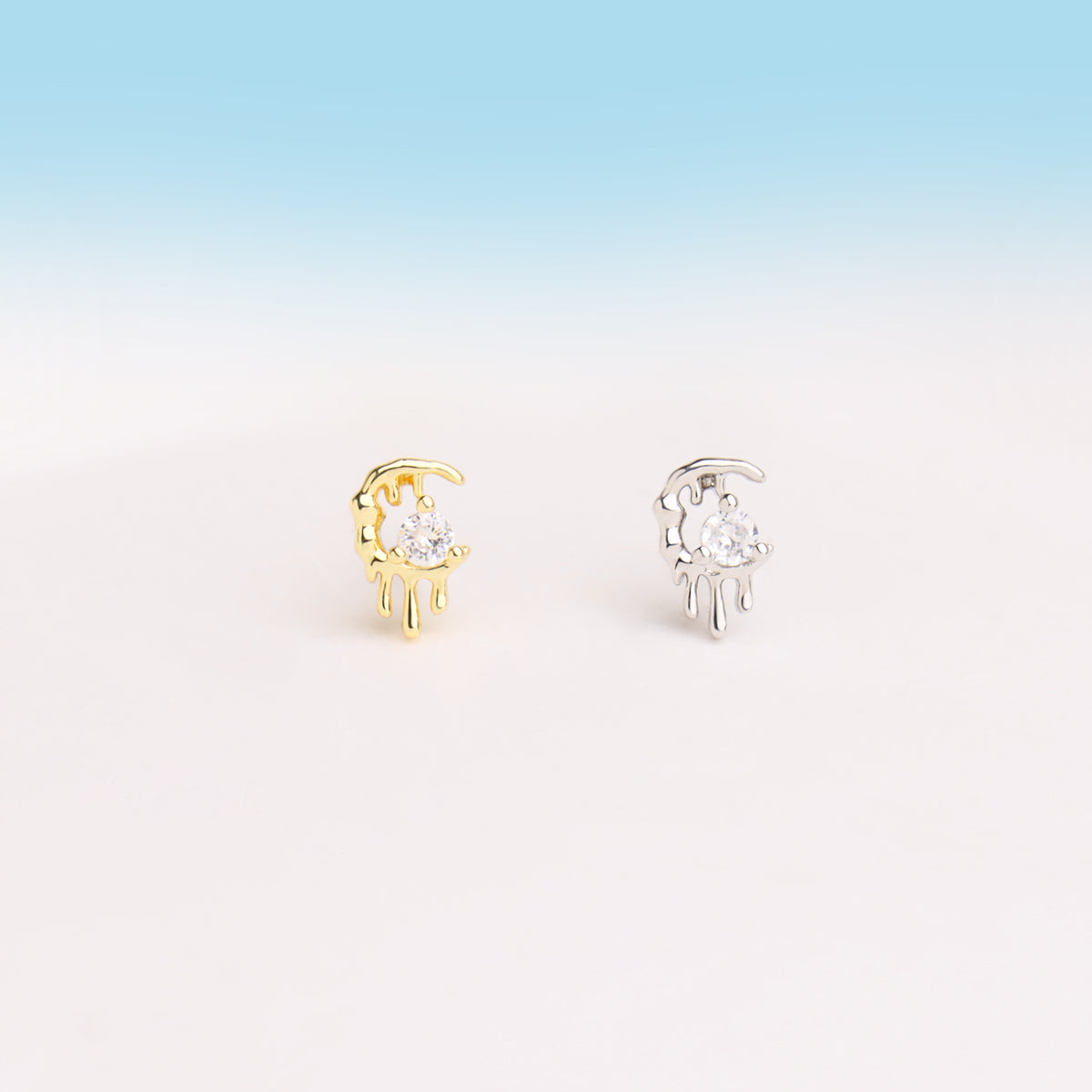 Lava Moon Stud - Stainless Steel - Upper Lobe, Helix - Oumo Jewelry