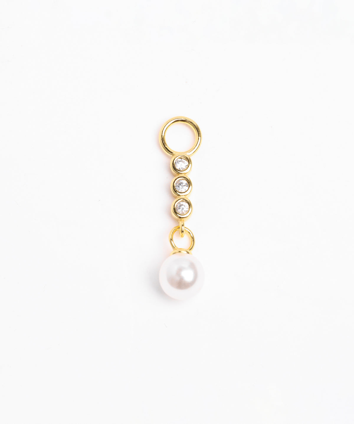 Elegant Pearl Dorp Charm - Sterling Silver 925 - Oumo Jewelry