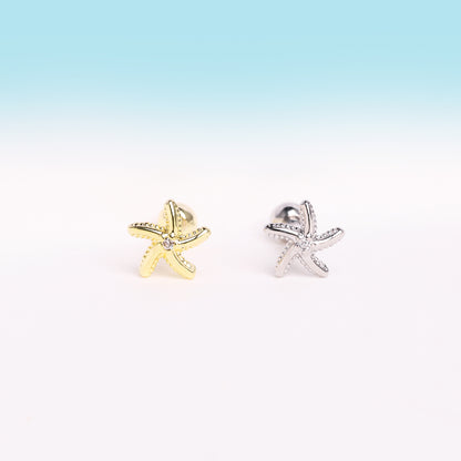 Playful Starfish Stud - OhmoJewelry