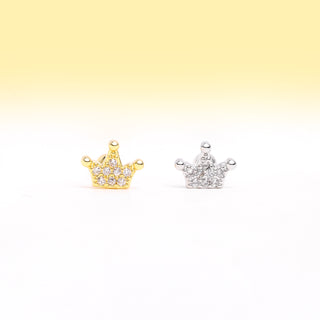 Sparkling Crown Stud - OhmoJewelry
