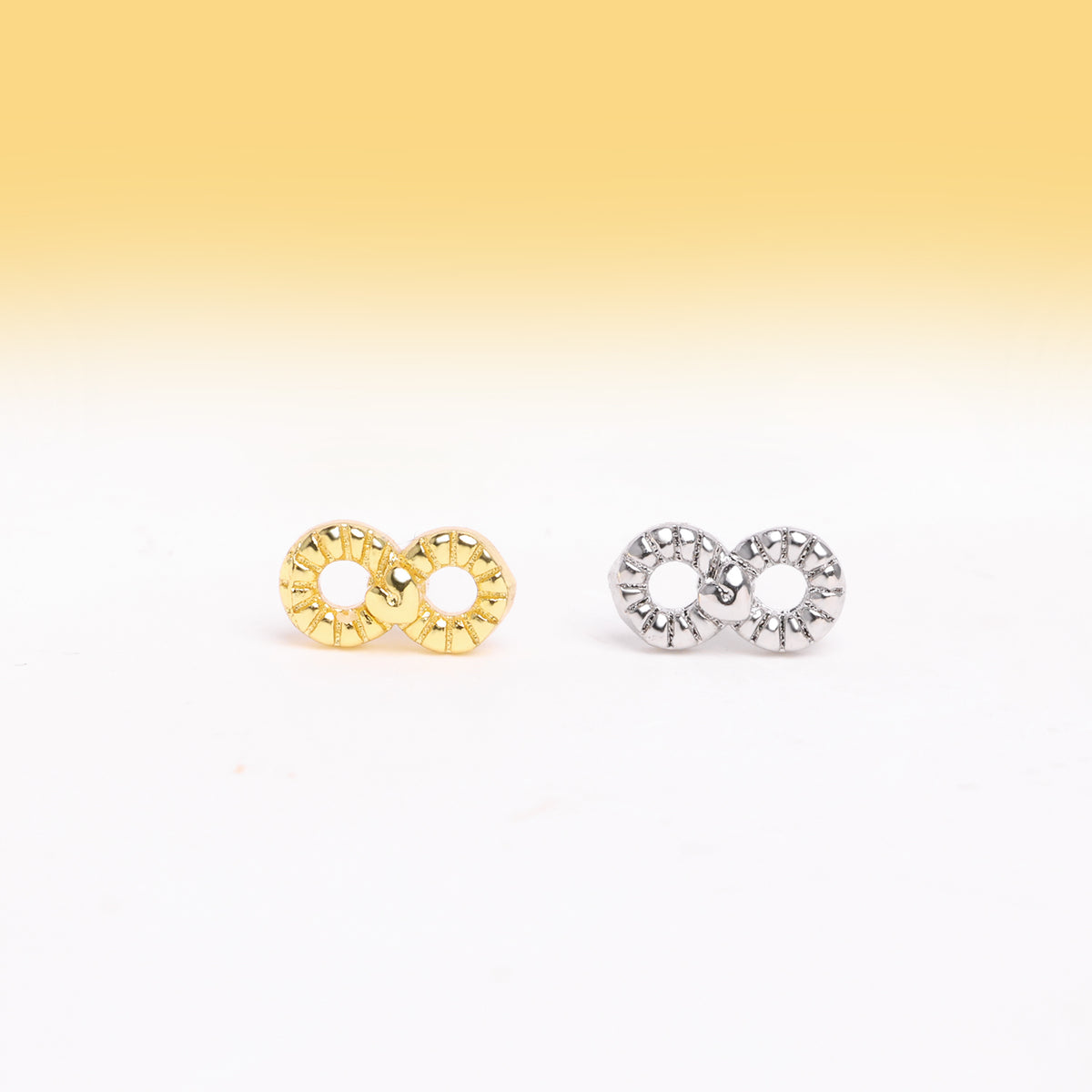 Infinite Love Stud - Stainless Steel - Upper Lobe, Helix, Flat - Oumo Jewelry