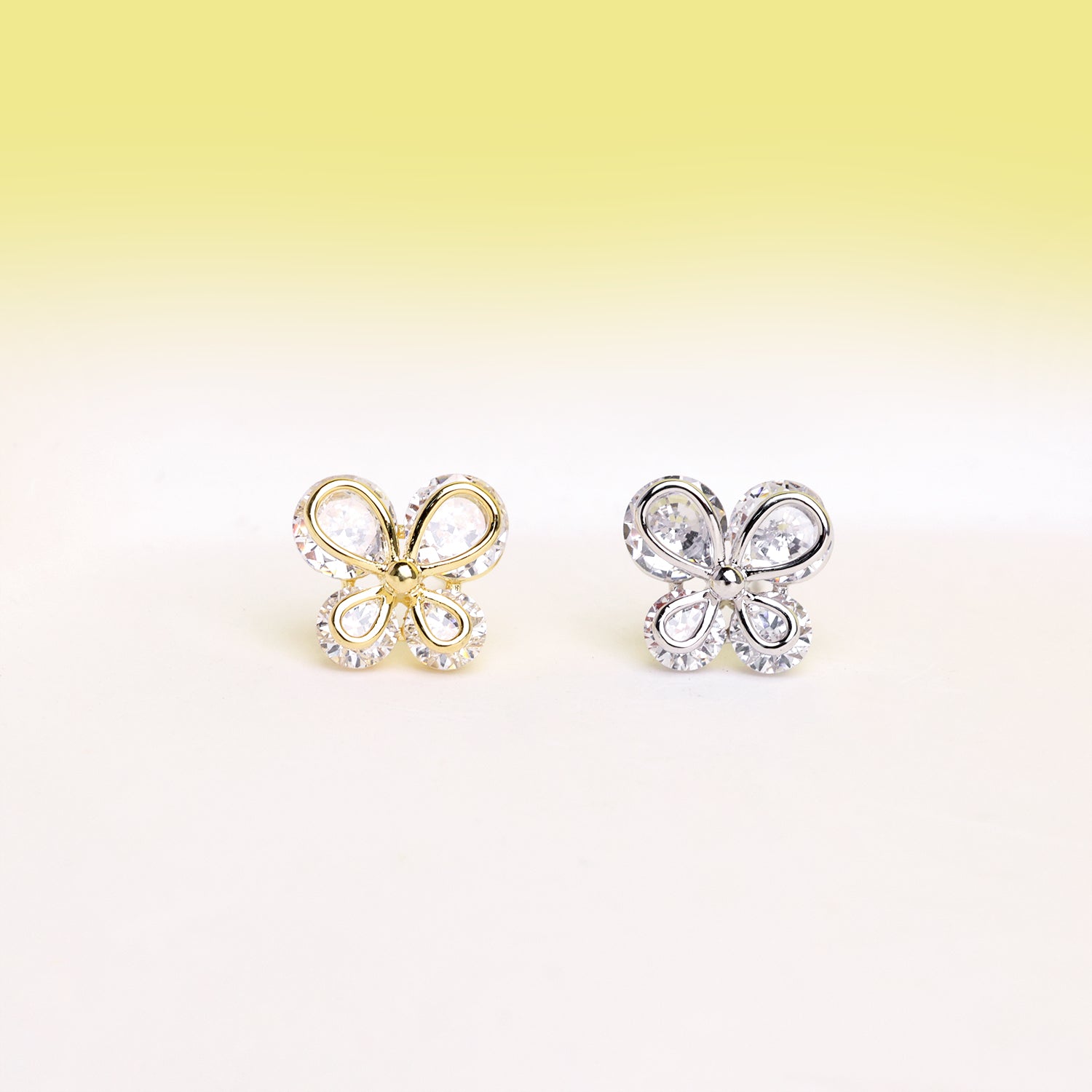 Sparkling Butterfly Studs - OhmoJewelry