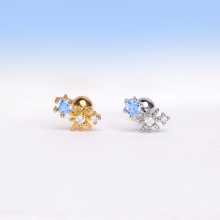 Fantasy Blue Gem Star Stud - OhmoJewelry