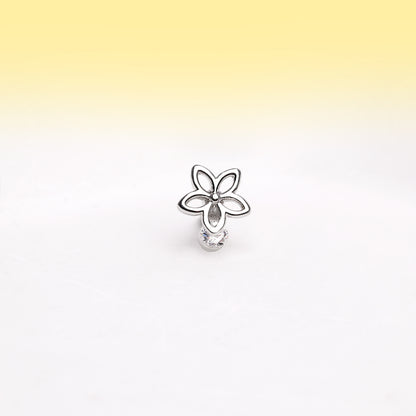 Elegant Flower Gemstone Stud - OhmoJewelry