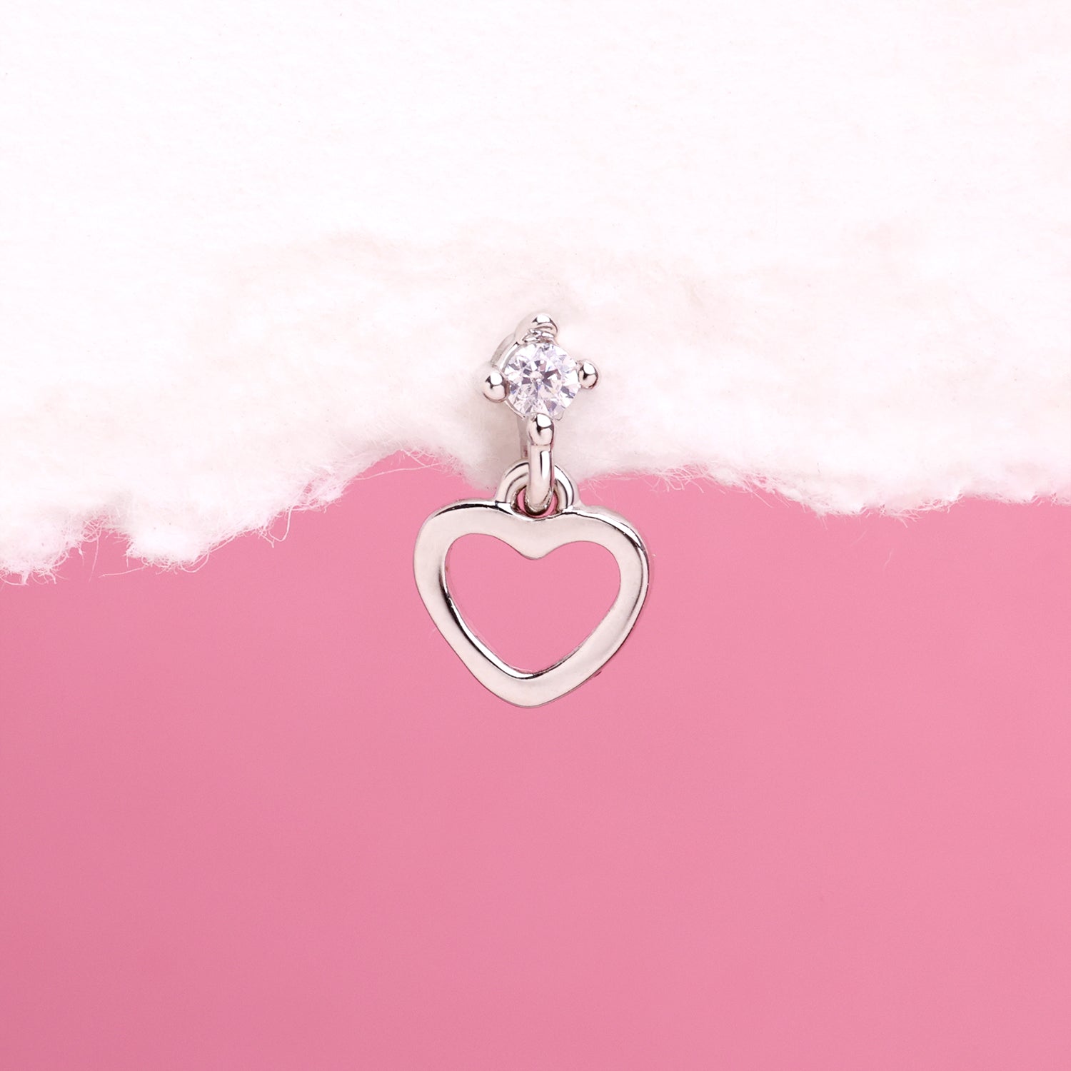 Hollow Heart Drop - OhmoJewelry