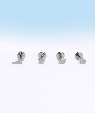 Titanium Galaxy Flatback Stud - OumoJewelry