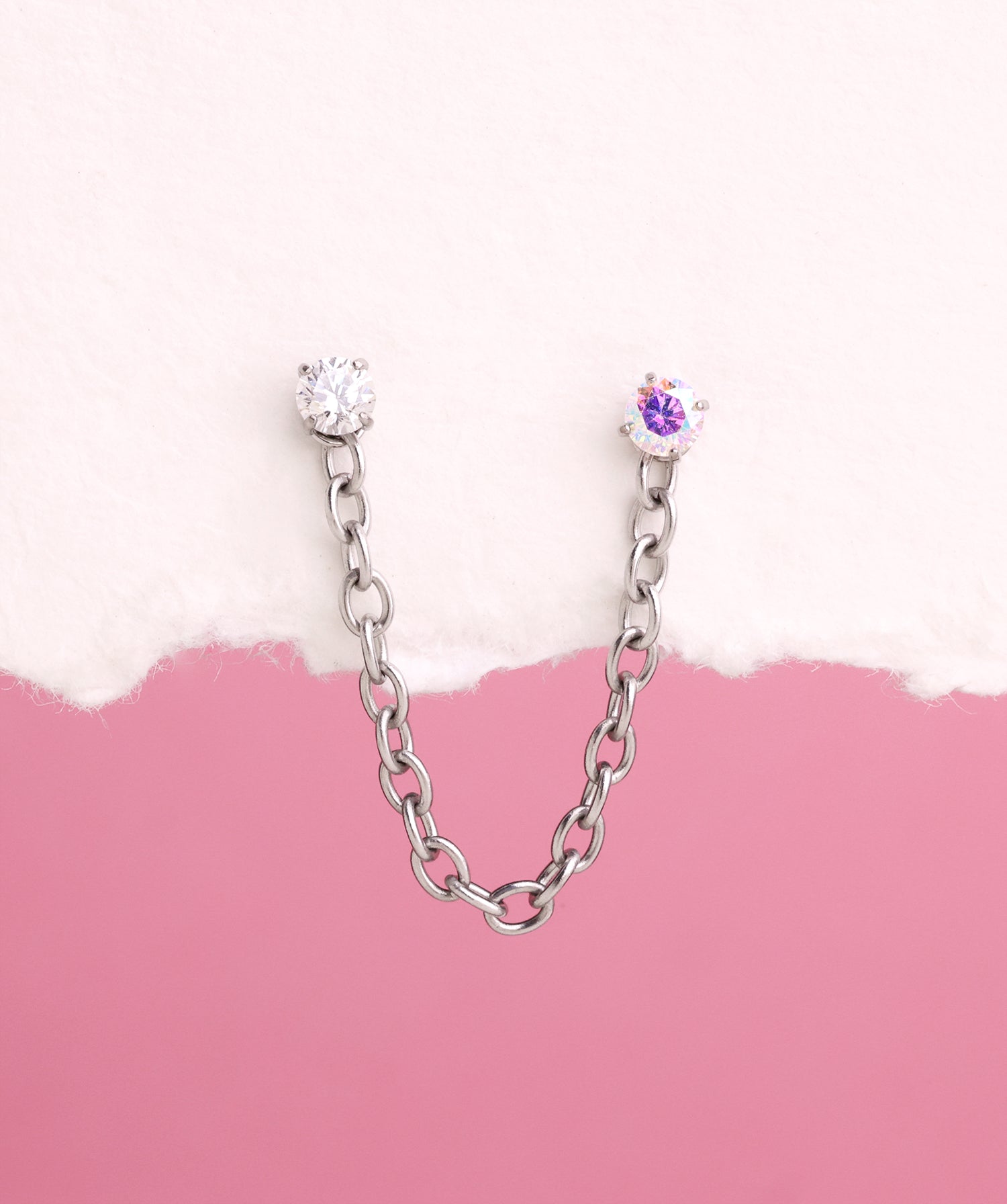 Titanium Charm Gem Chain