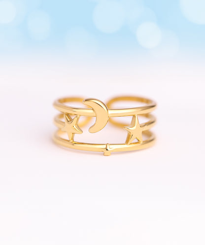 Star Moon Ring