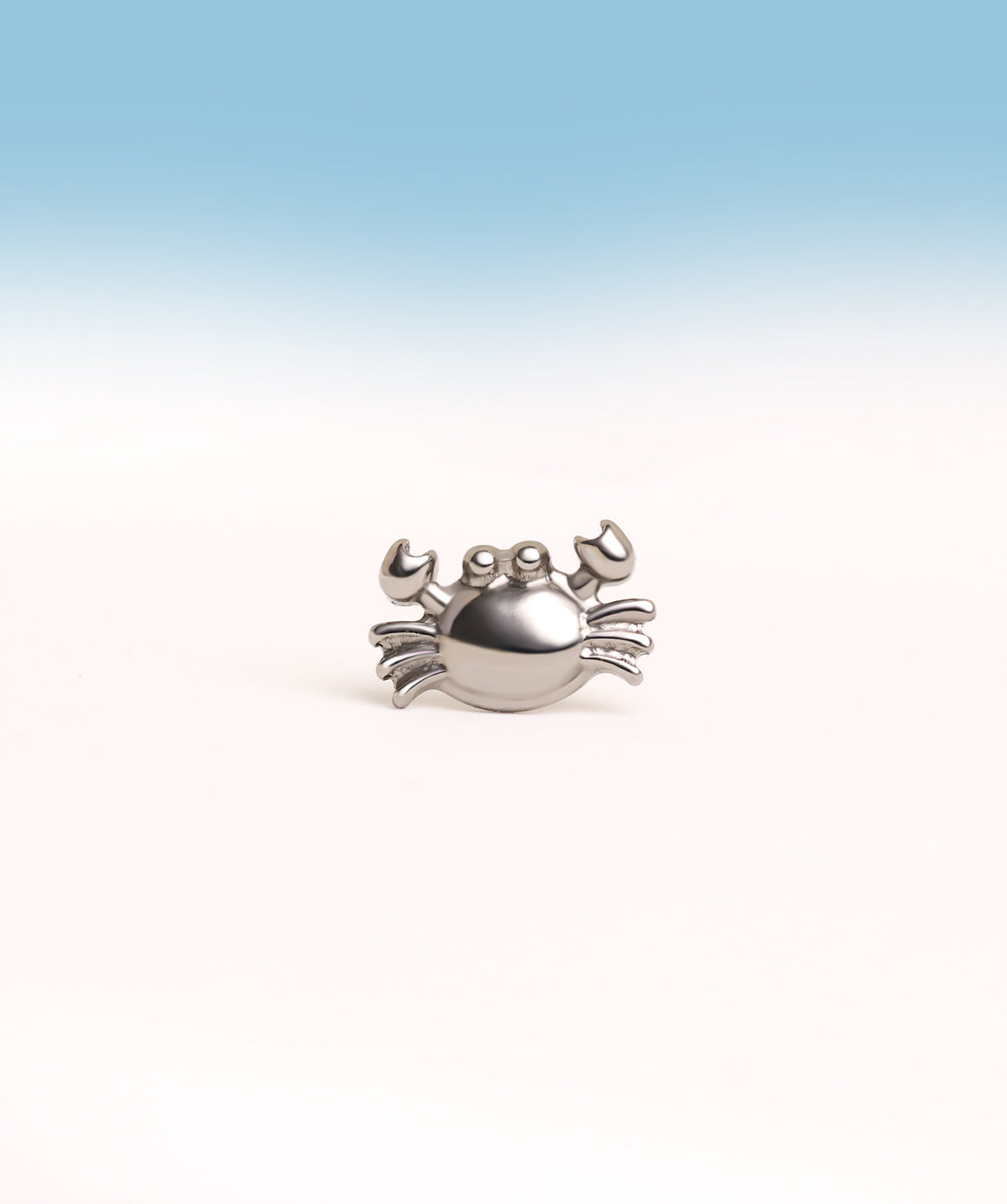 Titanium Crab Flatback Stud - Titanium - Helix, Upper Lobe, Conch - Oumo Jewelry