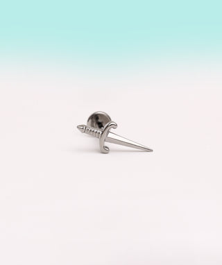 Titanium Sword Flatback Stud - OumoJewelry