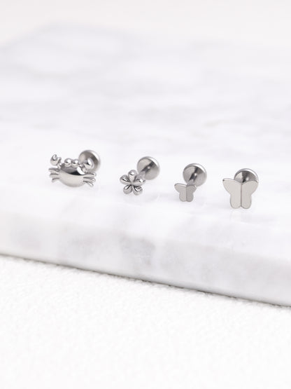 Titanium Simple Butterfly Stud