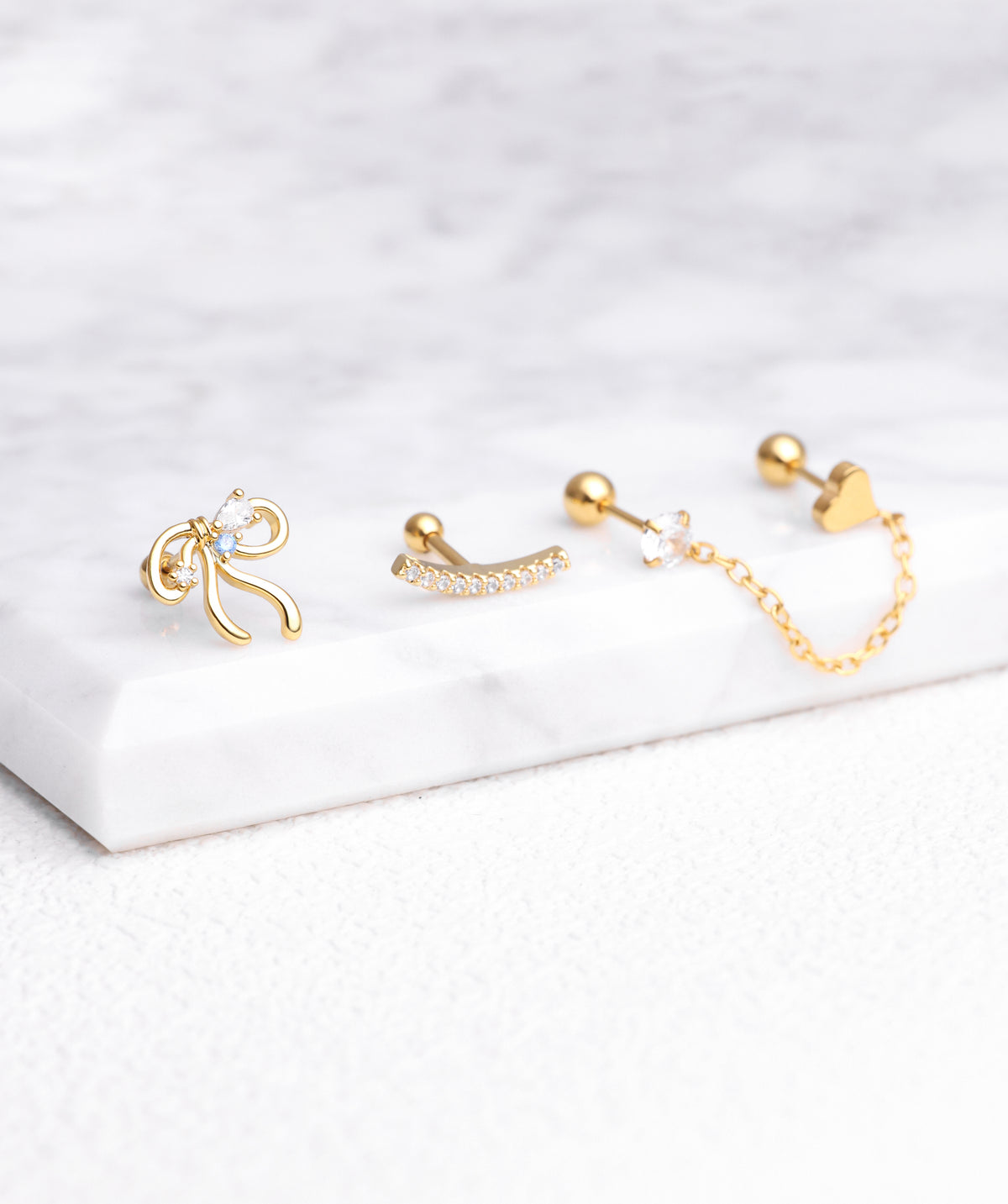 Romantic Heart Chain - Stainless Steel - Lobe, Upper Lobe - Oumo Jewelry