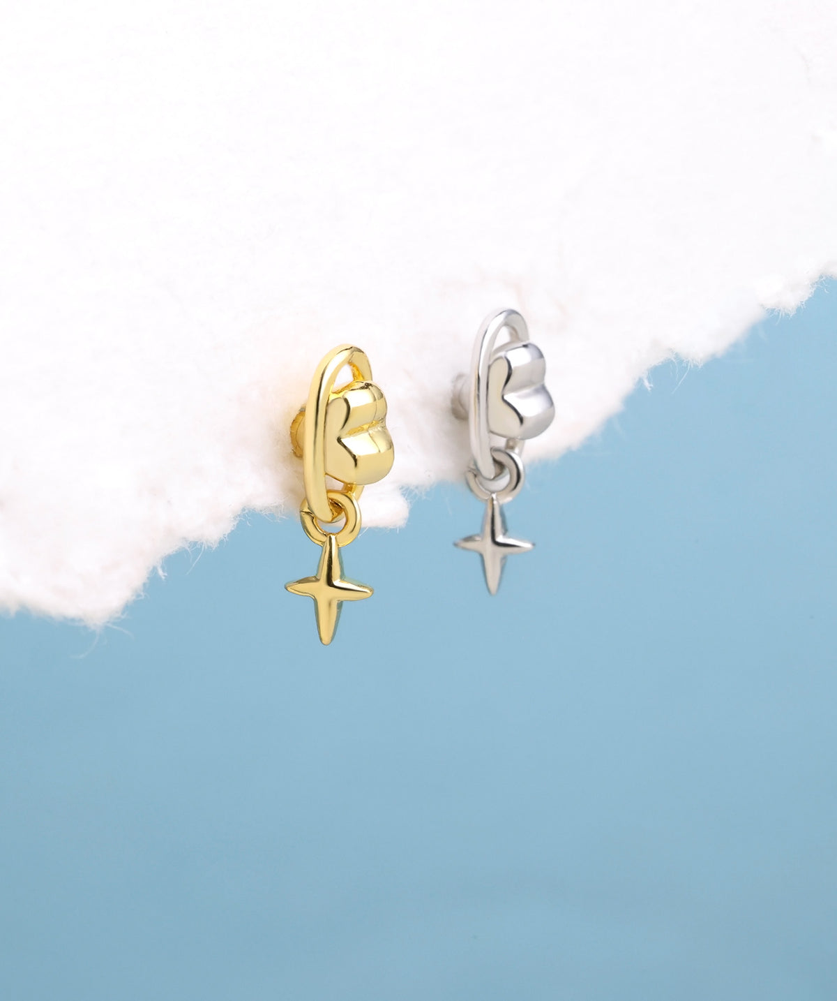 Heartbeat Drop - Stainless Steel - Flat, Helix, Upper Lobe - Oumo Jewelry
