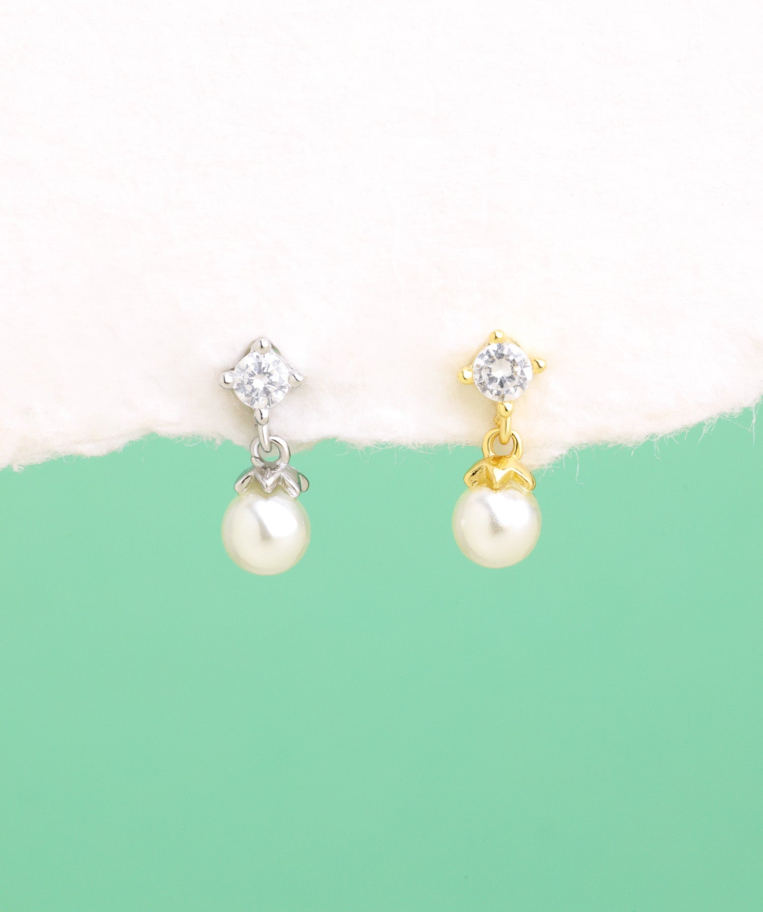 Gemstone Pearl Drop