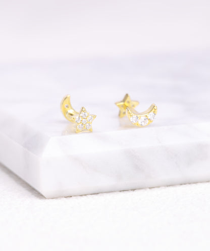 Moon Star Reversible Flatback Stud