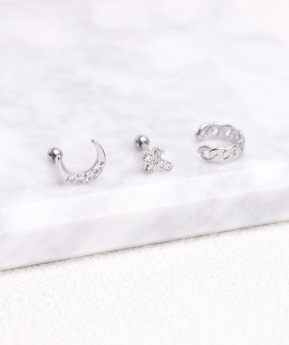 🌙 Crescent Moon Stud