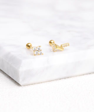 Asymmetric Rectangular Stud - OumoJewelry