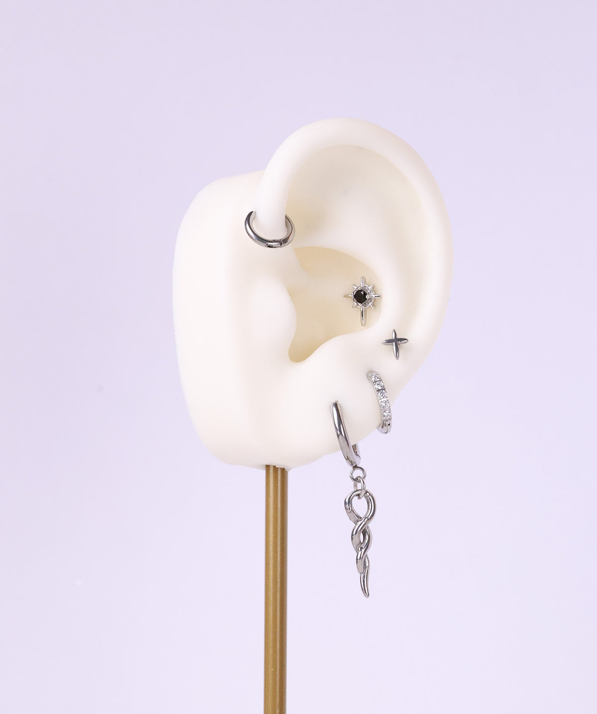 Rattan Thorn Drop Earrings - Stainless Steel - Oumo Jewelry