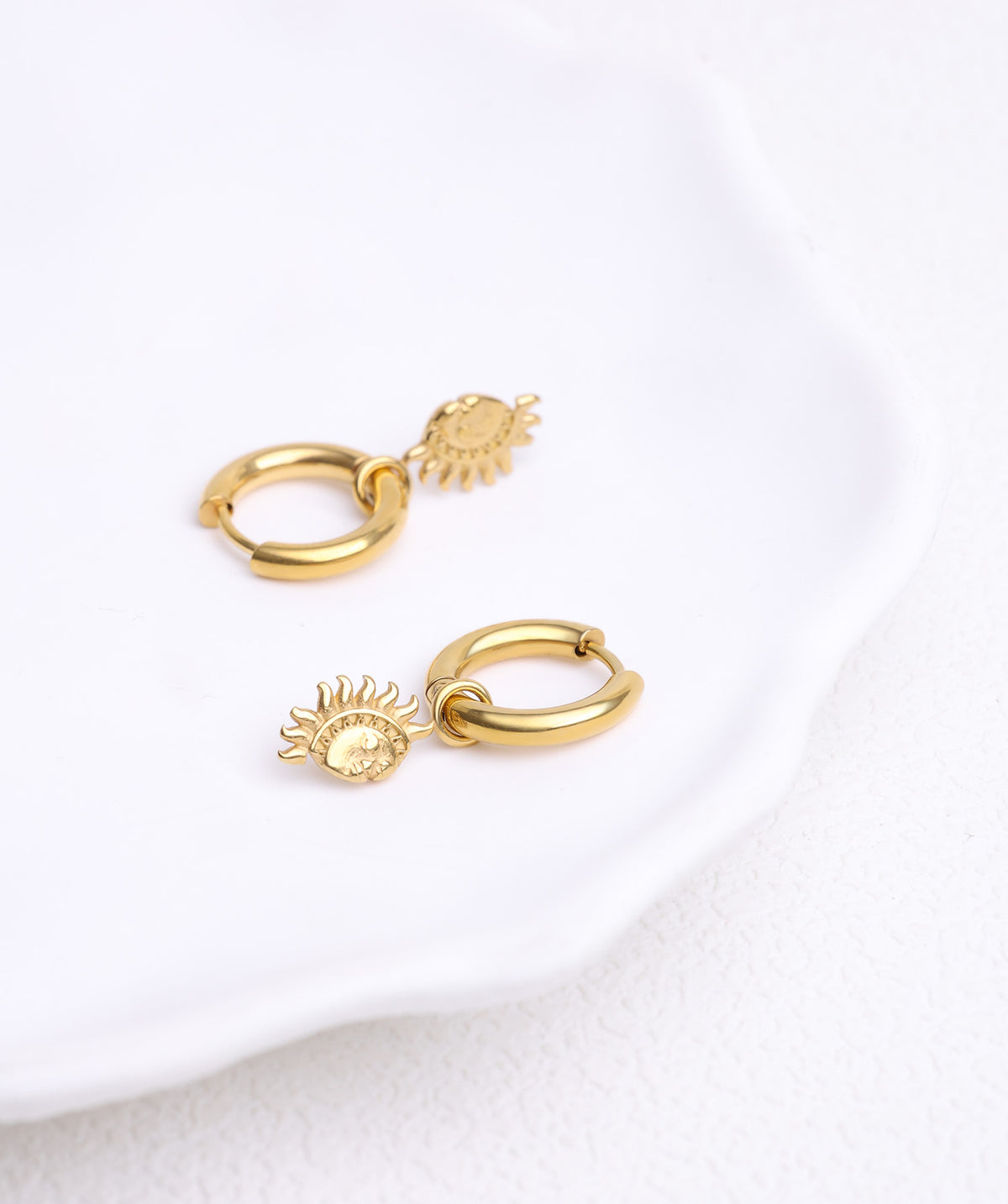 Sun Earrings - Stainless Steel - Oumo Jewelry