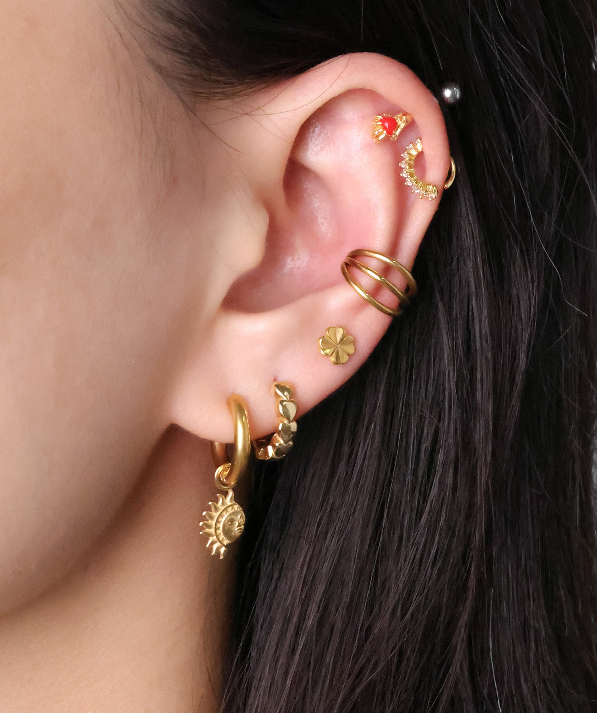 Sun Earrings - Stainless Steel - Oumo Jewelry