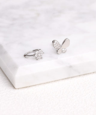 Beautiful Flower Helix Hoop - OumoJewelry