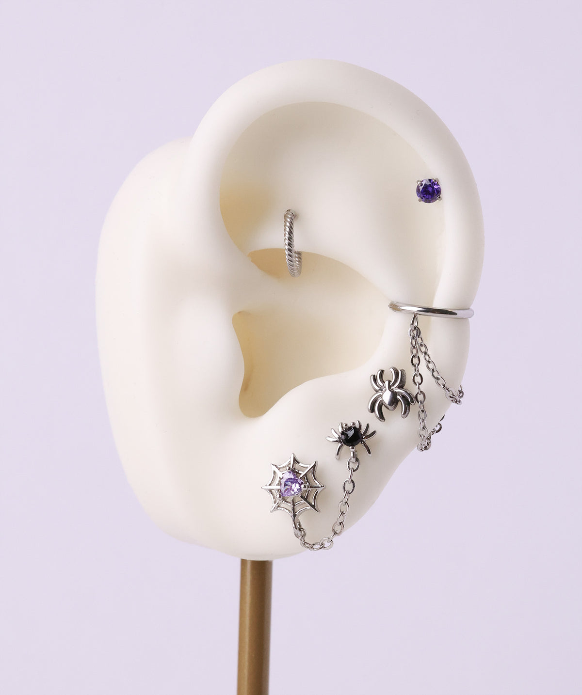 Spider & Cobweb Chain - Stainless Steel - Lobe, Upper Lobe - Oumo Jewelry