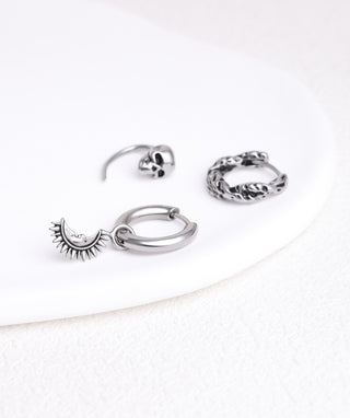 Dark Twist Hoop - OumoJewelry