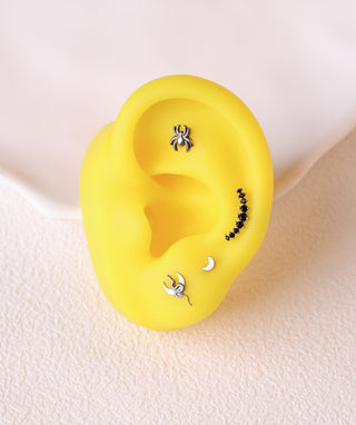 Charm Curved Stud - OumoJewelry