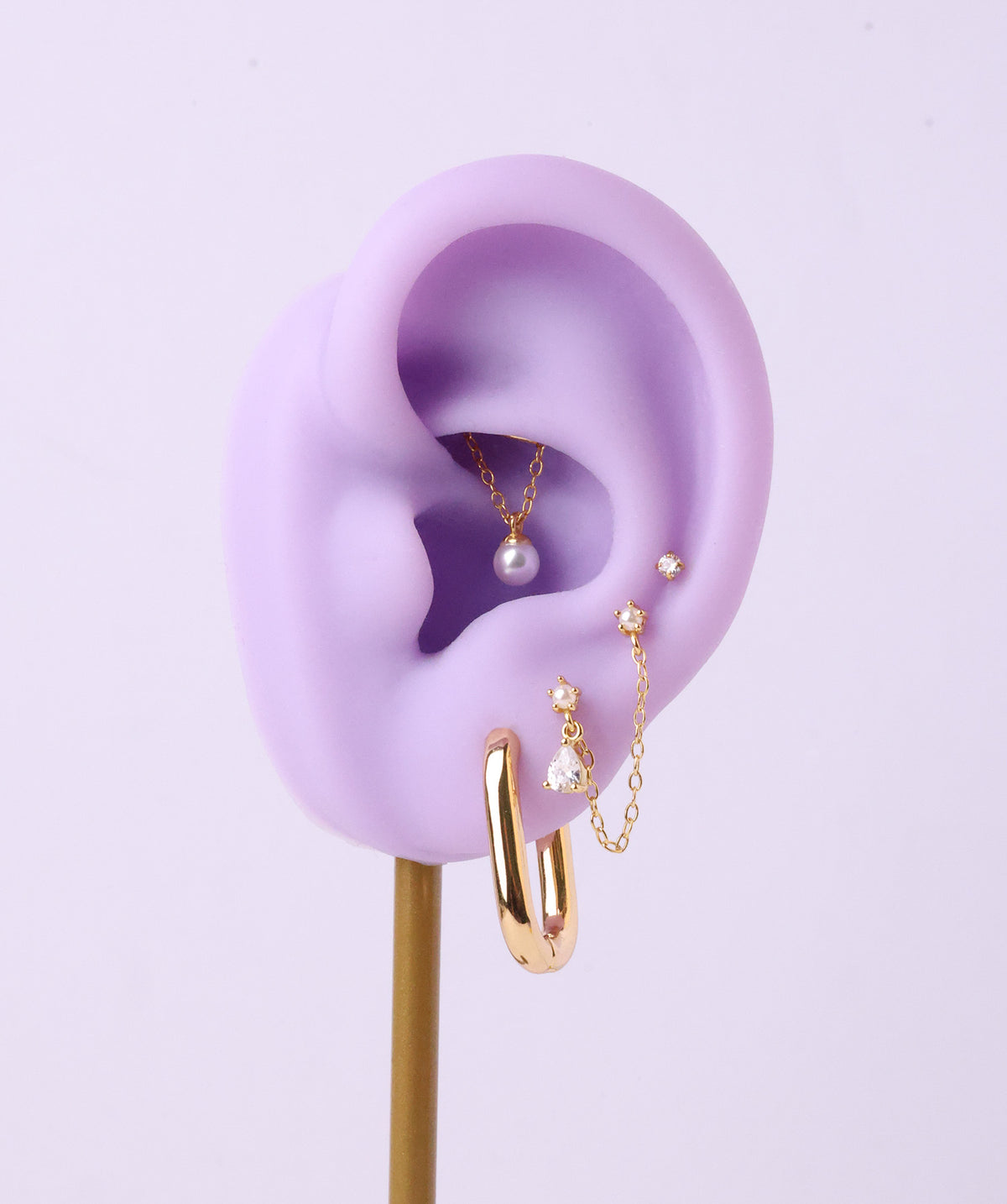 Basic U-Shaped Hoops - Brass - Oumo Jewelry