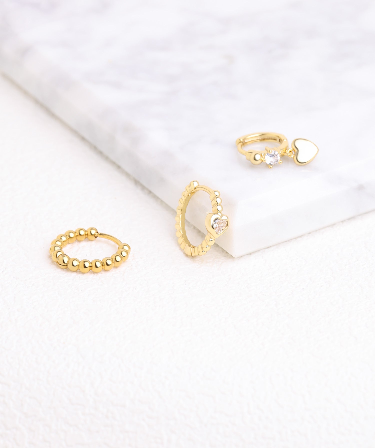 Sparkling Heart Hoops