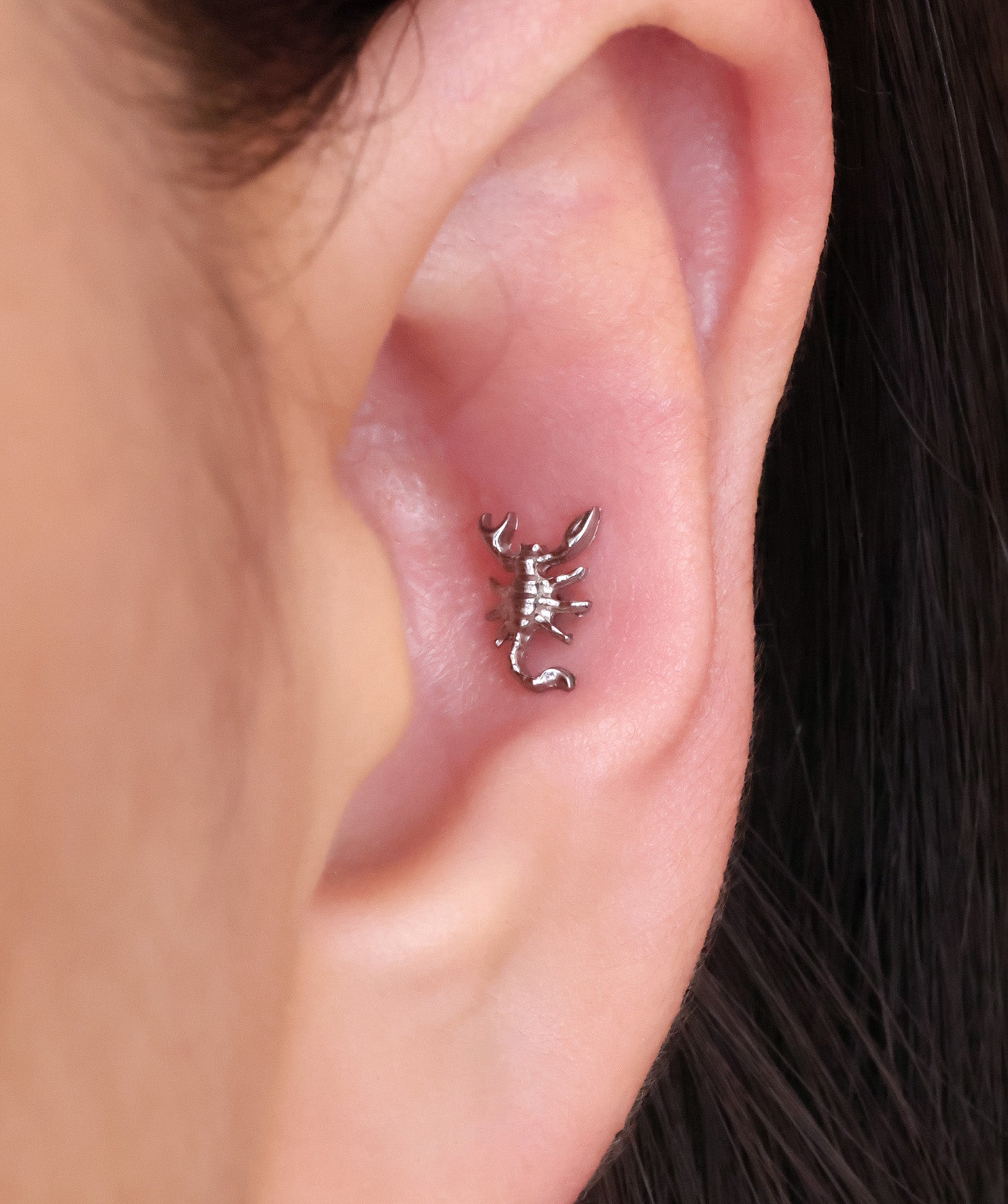 Titanium Scorpion Flatback Stud