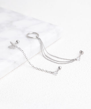 Triple Chain Earring - OumoJewelry