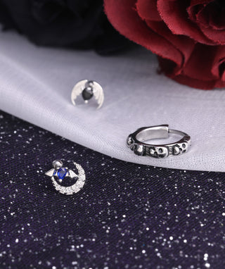 Moon Bat Stud - OumoJewelry
