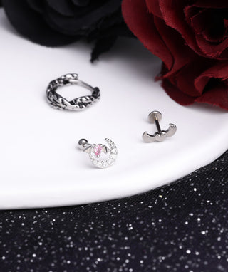 Moon Bat Stud - OumoJewelry