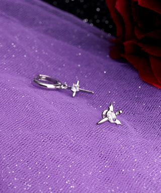 Titanium Winged Sword Flatback Stud - OumoJewelry