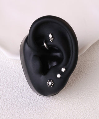 Titanium Flower Flatback Stud - OumoJewelry