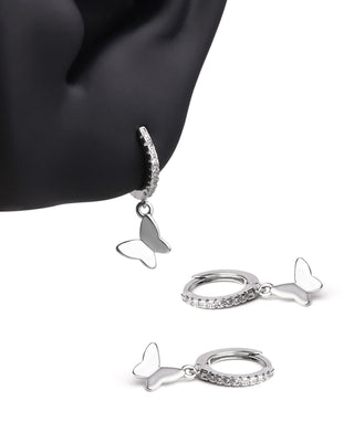 Sparkling Butterfly Drop - OumoJewelry