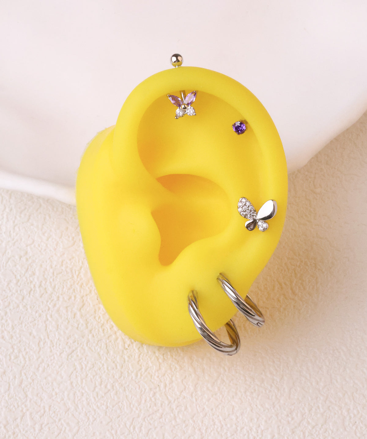 Butterfly Vertical Helix Stud - Stainless Steel - Vertical Helix - Oumo Jewelry